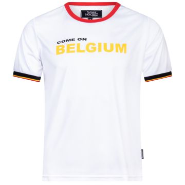 Warming T-Shirt Belgium Red Line White Unisex