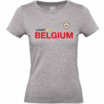Belgium Red Line T-shirt Come on Belgium Grey W.