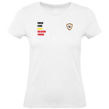 Belgium Red Line T-shirt Brabançonne White W.