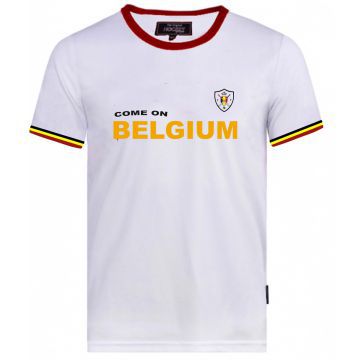 Warming T-Shirt Belgium Red Line White Kids