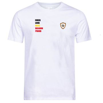 Belgium Red Line T-shirt Brabançonne White